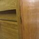 Vintage curtain-shaped binder in light honey-coloured oak