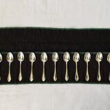 12 moka spoons Christofle alfenide pompadour