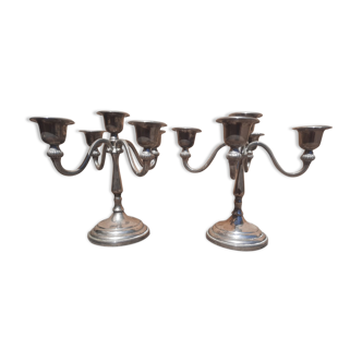 Pair of silver candlesticks