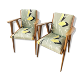 Paire fauteuils bridges vintage, 1950