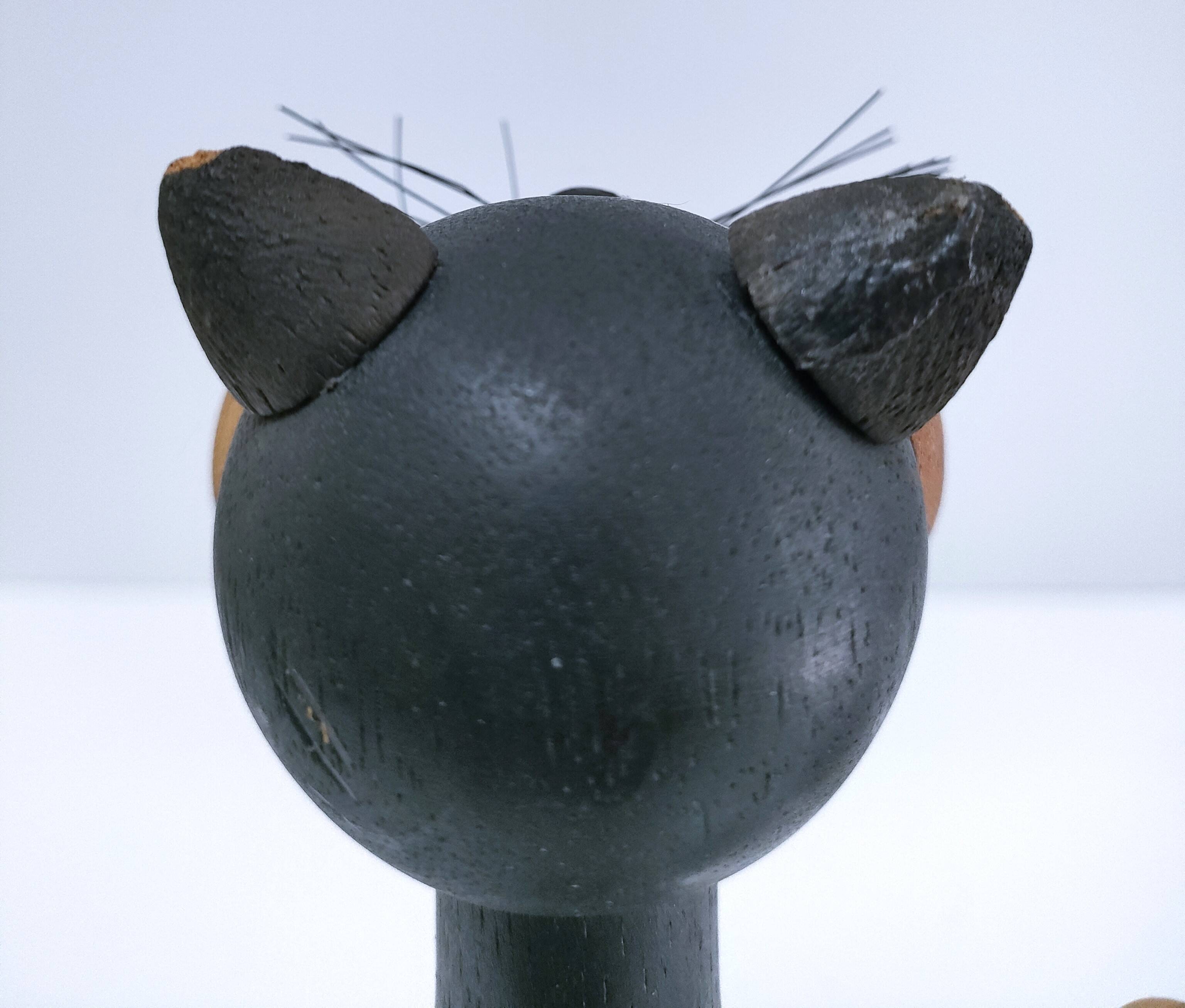 Deux chats bois design scandinave années 60 Laurids Lonborg