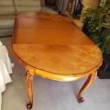 Table ronde extensible style Louis XV avec ses 2 rallonges