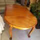 Extendable round table Louis XV style with its 2 extensions