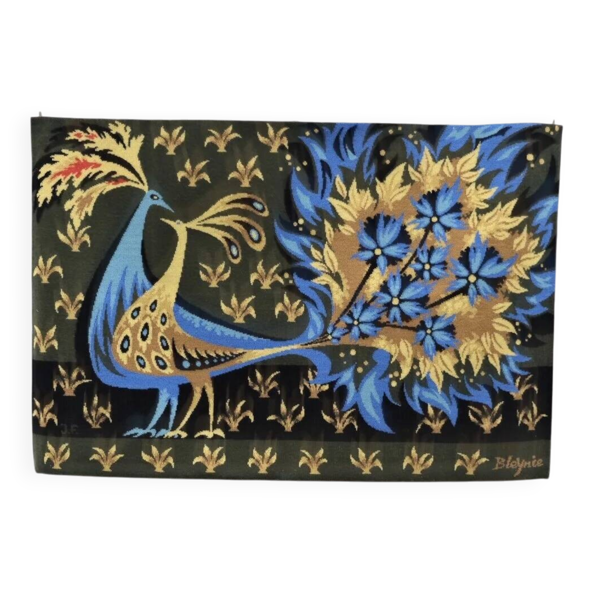 Tapisserie Murale Vintage Encadrée – Motif Oiseaux, Style Rétro Kitsch