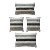 Set of 4 vintage kilim cushion covers 41x41 cm