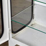 Vintage Iron And Glass Medical Cabinet, 1970s