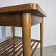 70s Hardwood Coffee Table with Slatted Shelf
