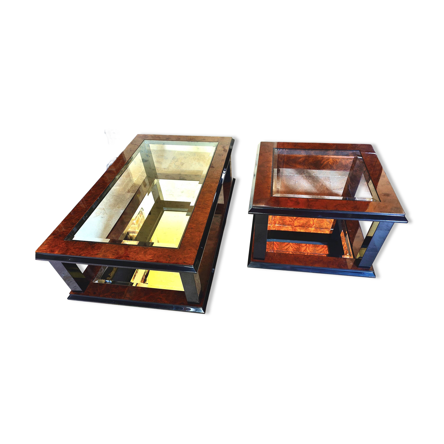 Lot de 2 tables basses style art deco