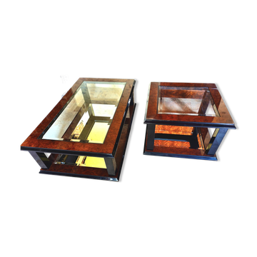 Set of 2 coffee tables in art deco style