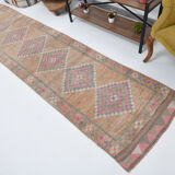 3x12 vintage oriental runner rug, 86x351cm