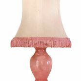 Lampe de chevet albâtre rose vintage