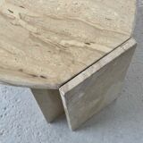 Travertine coffee table, Italian design of the 80s