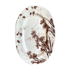 plat ovale en terre de