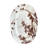 Oval plate in Creil & Montereau iron, "Gladiolus" service