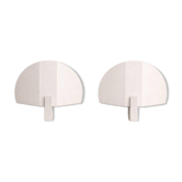 Pair of wall lights - white lacquered metal