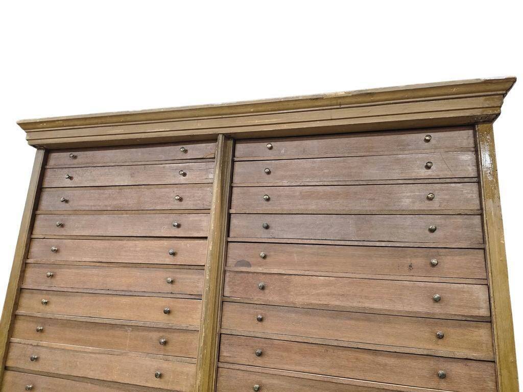 Classeur industriel vintage XL, caisson à tiroirs