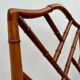 Ensemble de deux chaises Faux Bamboo Chippendale rénovées
