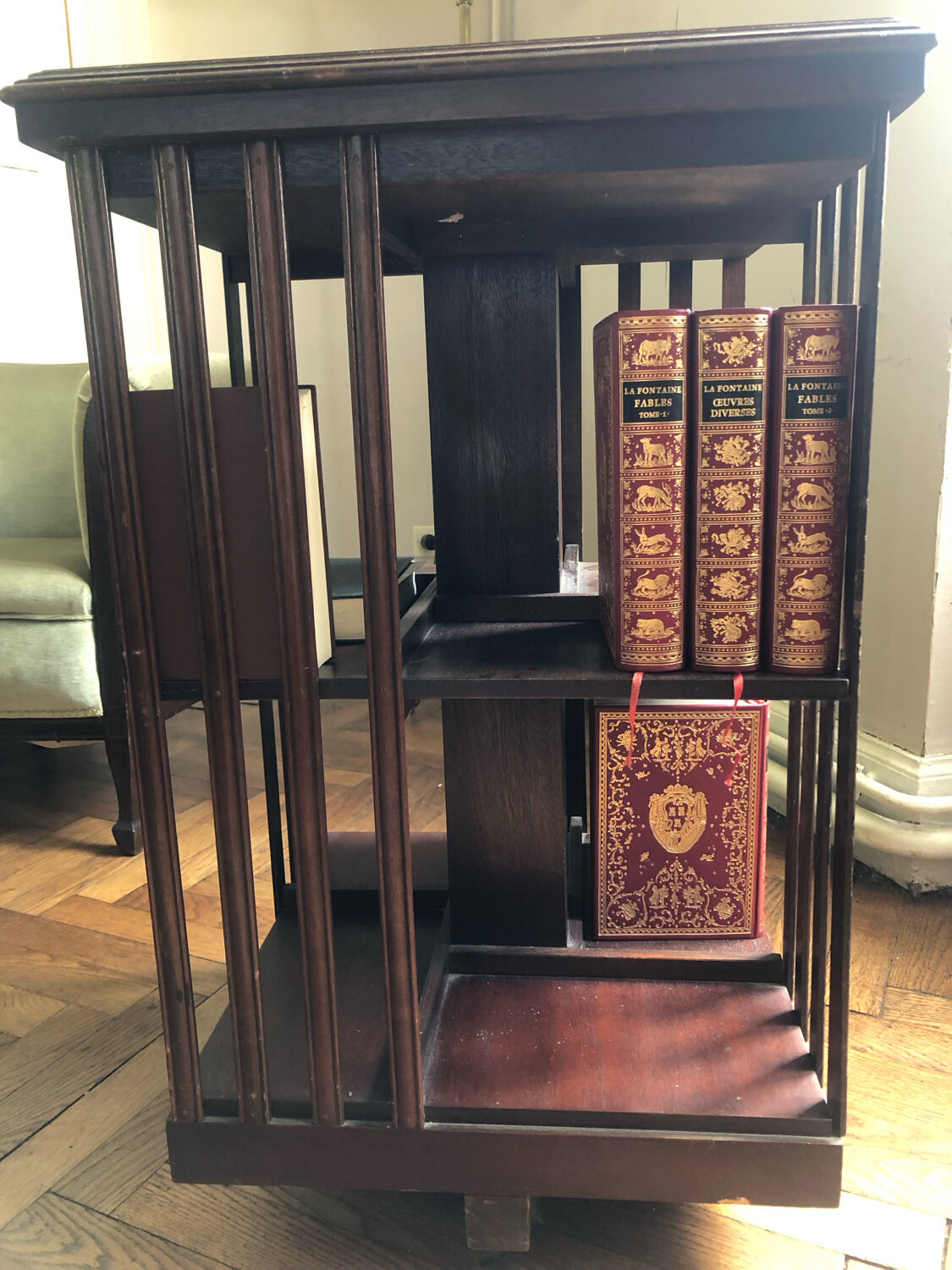 English revolving bookcase