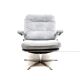 Vintage armchair with gray suede upholstery made in the 1970s