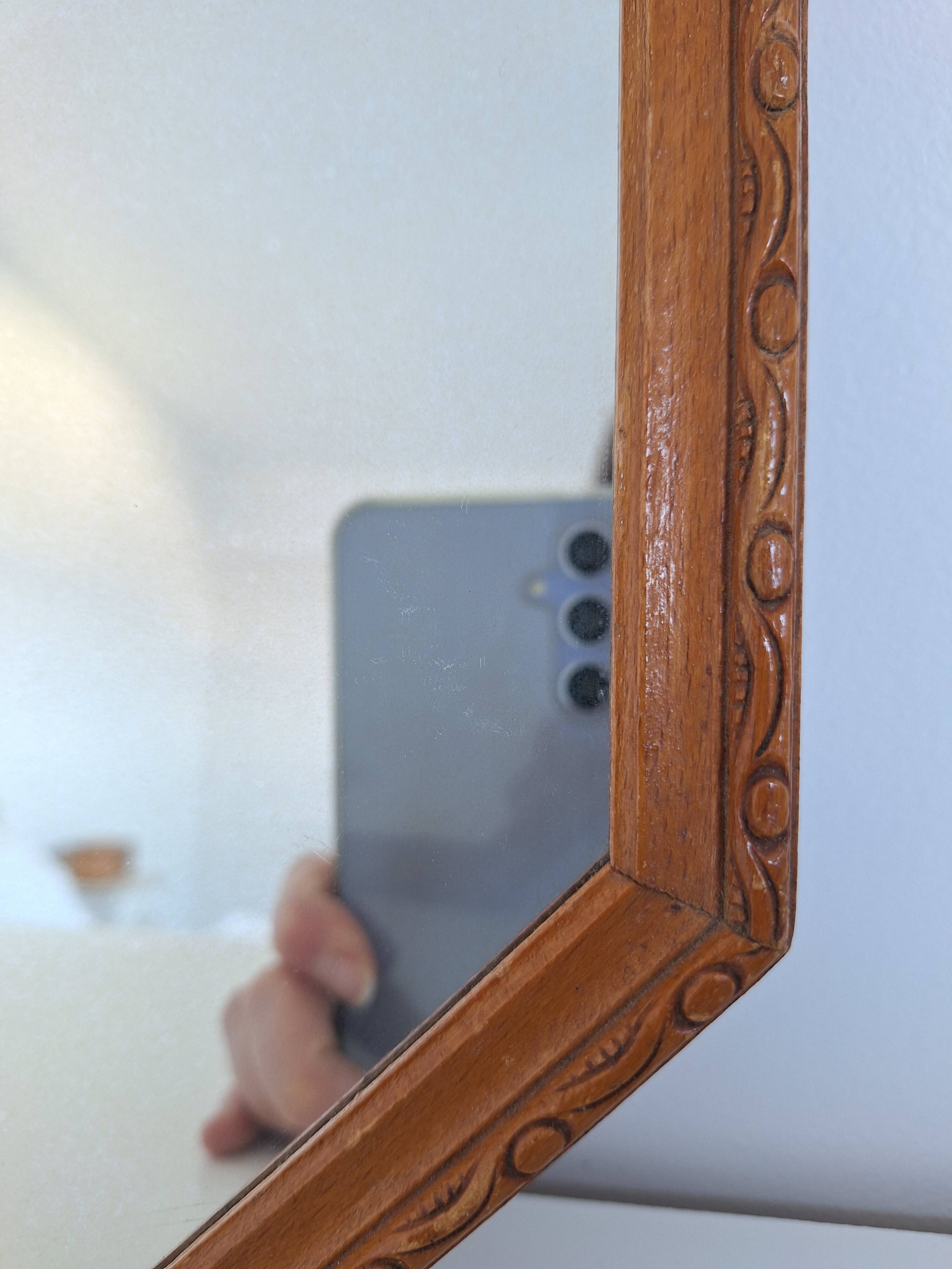 Vintage octagon mirror