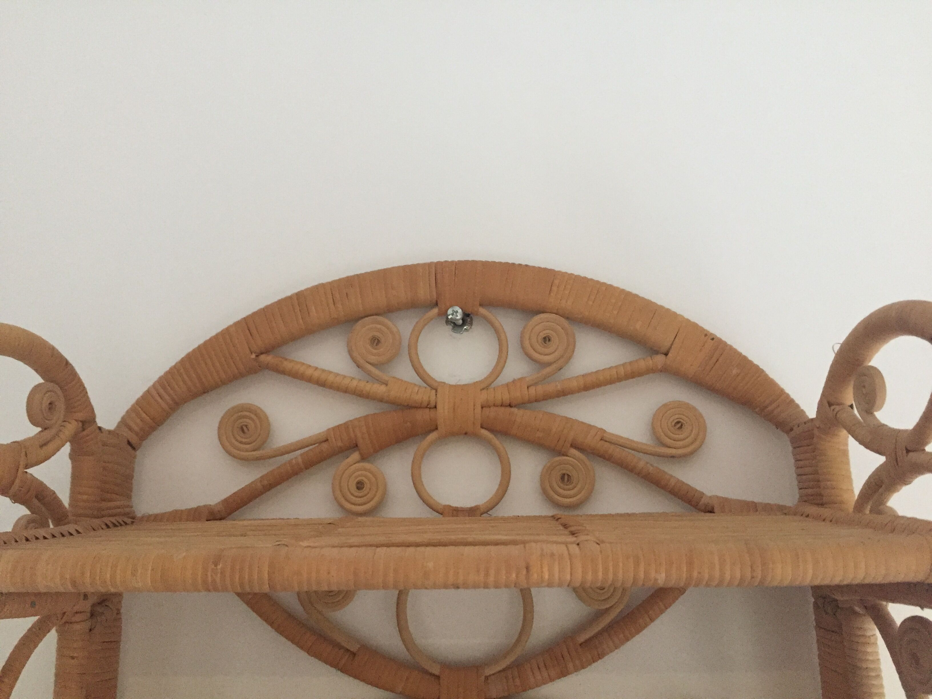 Etagere rotin peacock vintage