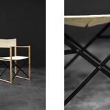 Vintage Mid-Century Scandinavian Modern Beech Safari Director's Chairs