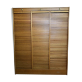 Triple oak notary filing cabinet