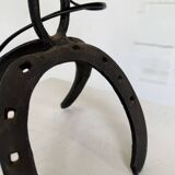 Brutalist 1950s "chain" table lamp