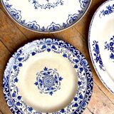 5 large serving plates, French production