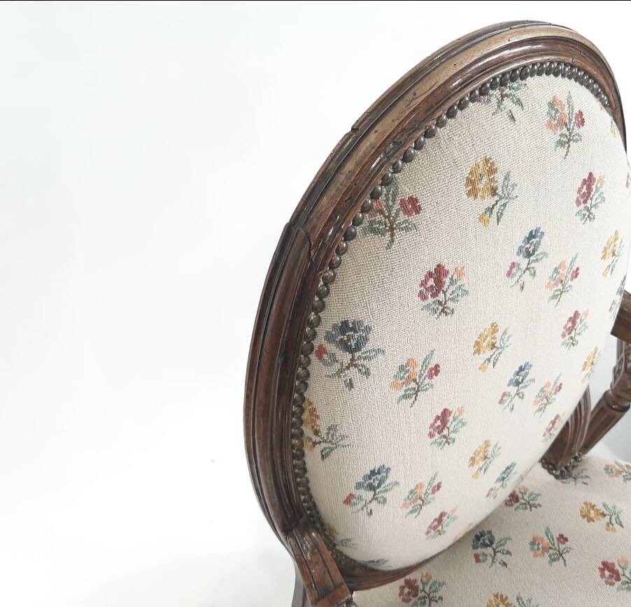 Pair of Louis XVI style armchairs