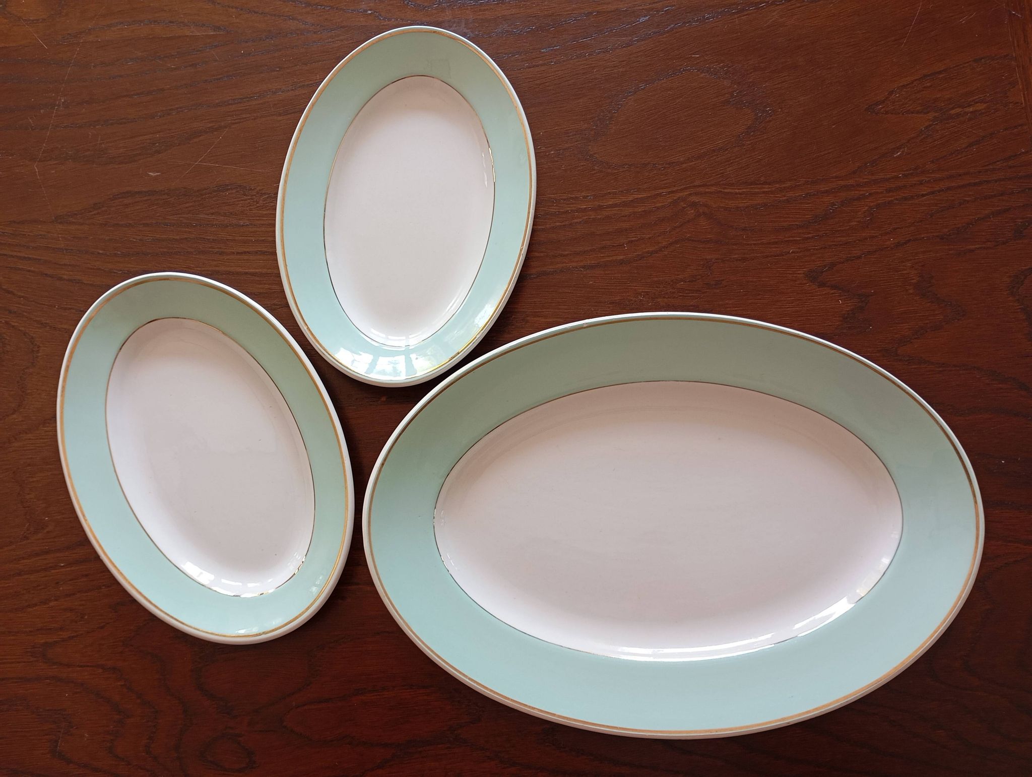 Plat ovale et raviers "Meudon" K&G Lunéville