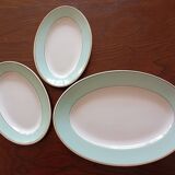 Plat ovale et raviers "Meudon" K&G Lunéville