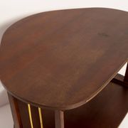 Table d'appoint TV vintage Mid-Century Modern en bois de hêtre, Pologne, années 1960