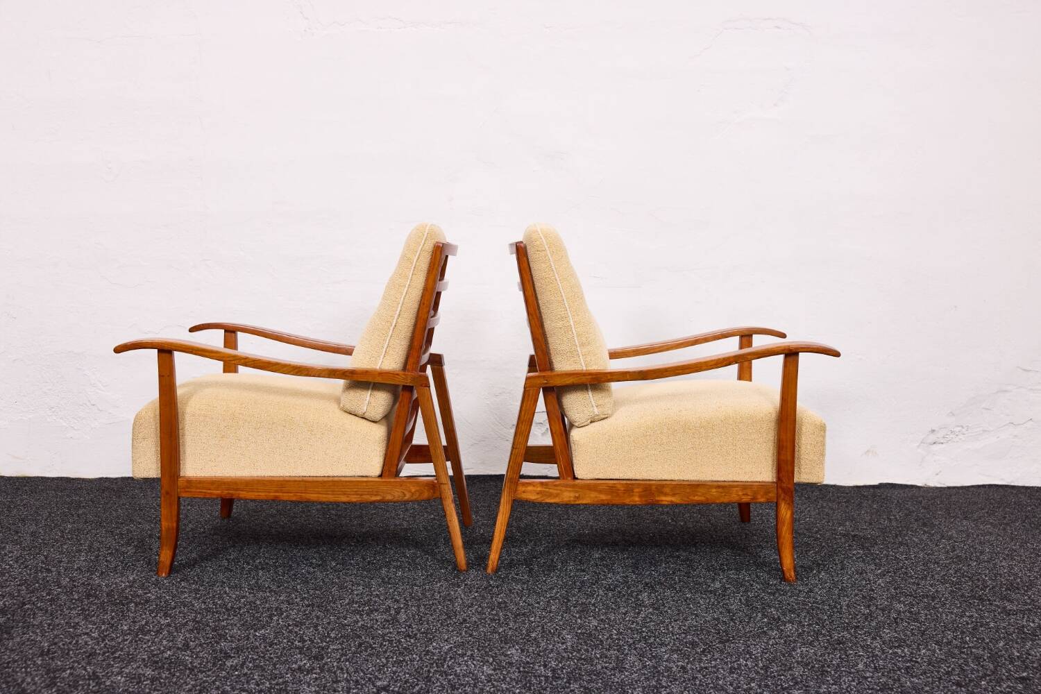 Paire de fauteuils vintage – Attributés à Károly Nagy, Hongrie, années 1940