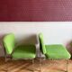 Paire de chauffeuses vintage