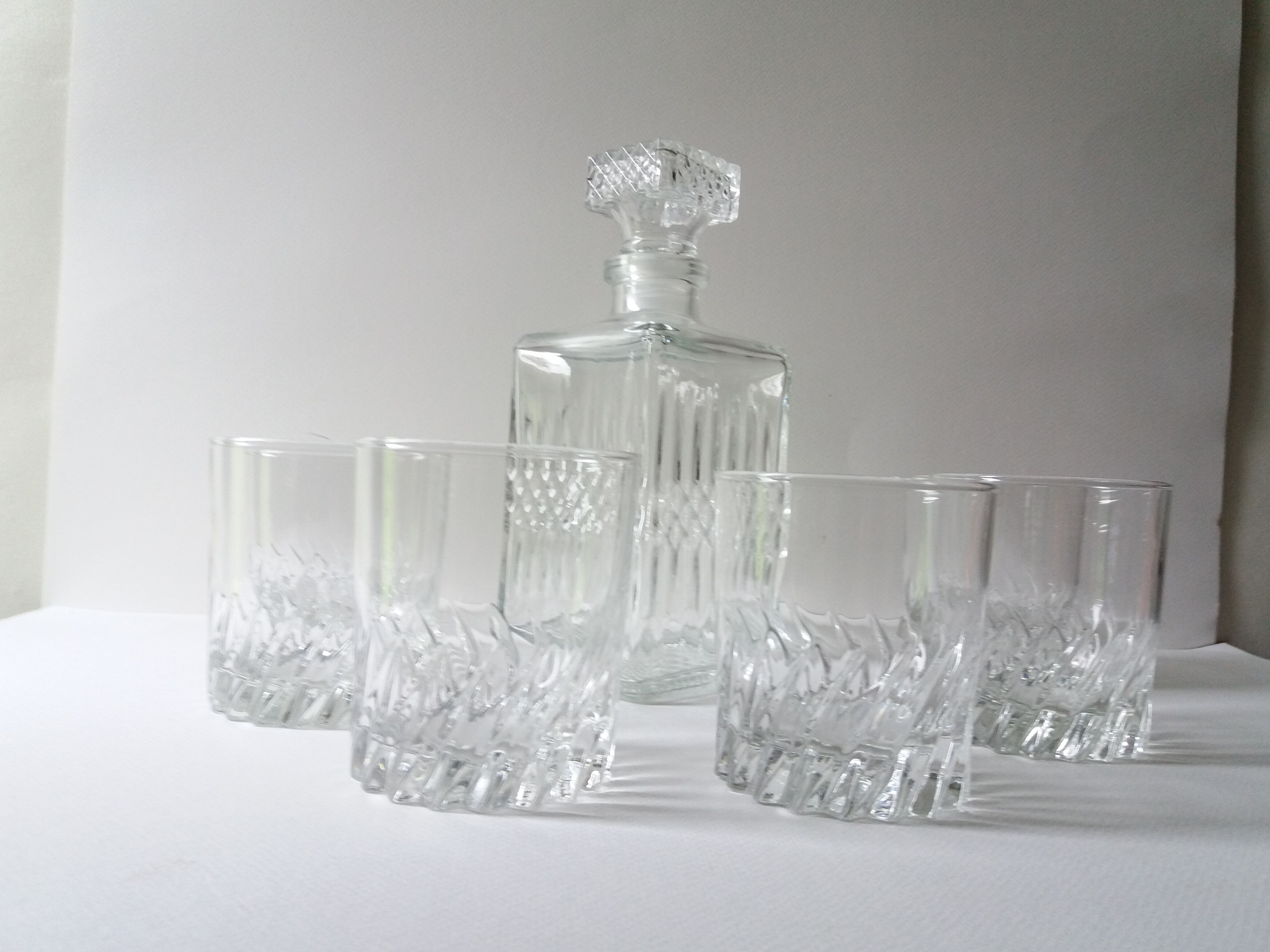 Set verres et carafe à whisky vintage