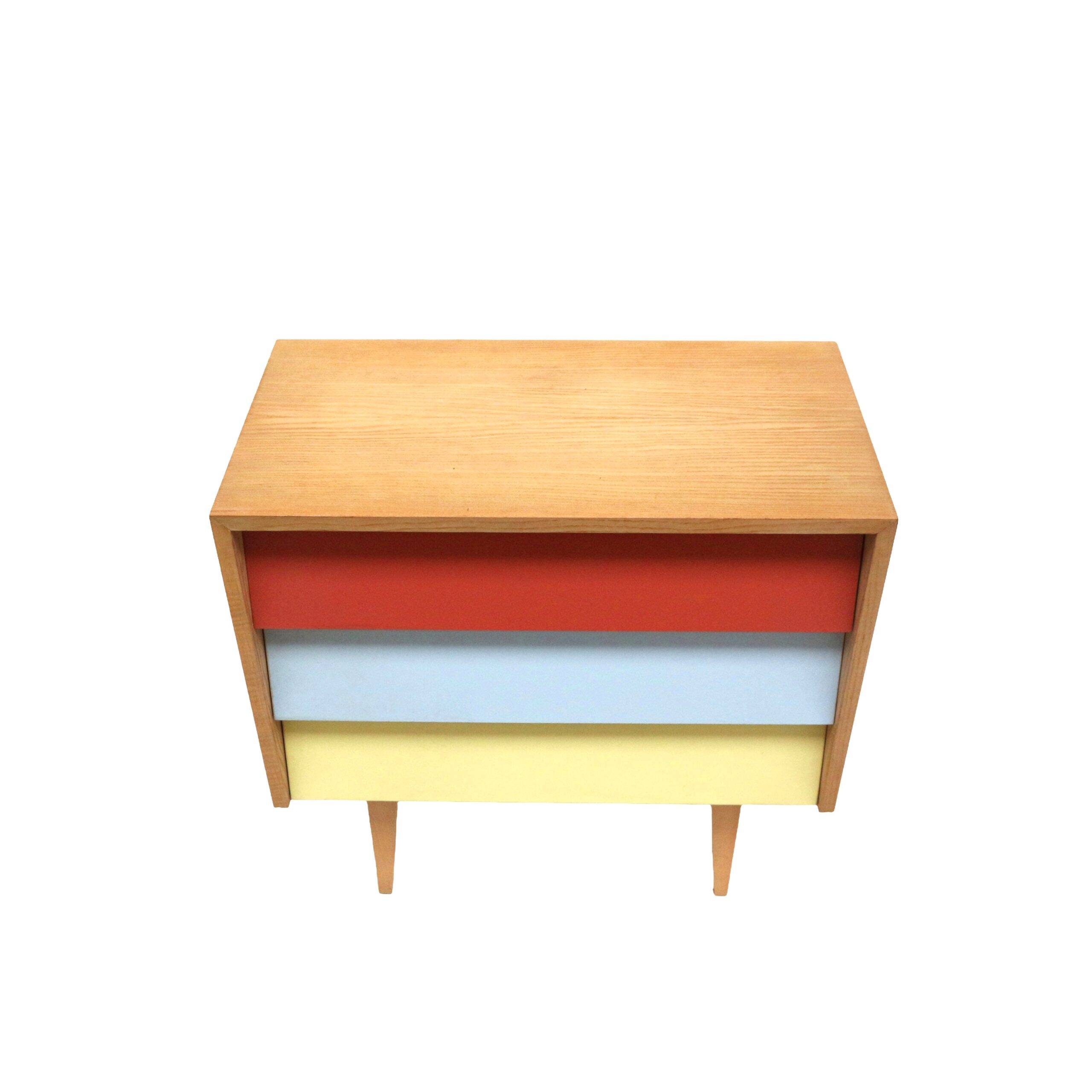 Vintage small chest of drawers in the style of Jiří Jiroutek, made in the 1970s