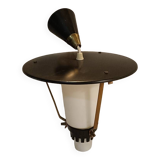 Plafonnier métal laiton vintage 50'