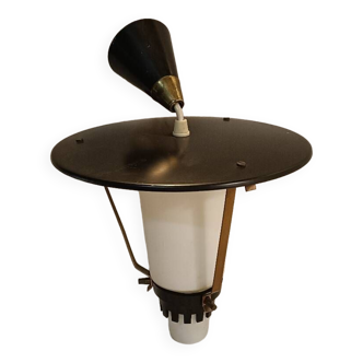 Plafonnier métal laiton vintage 50'
