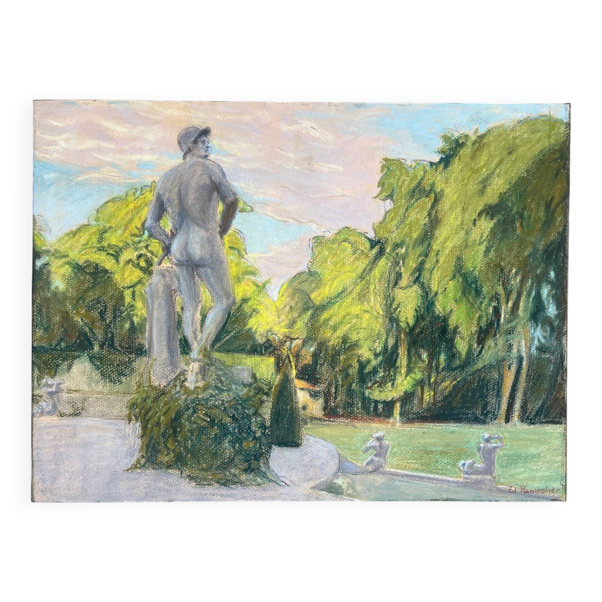Study table garden Parc Pastel Ed. Pannetier (1884-1965)