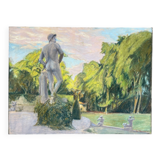 Study table garden Parc Pastel Ed. Pannetier (1884-1965)