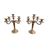 Paire de chandeliers 5 branches
