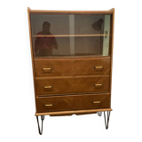 Commode vintage avec vitrine