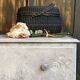 Art Deco chest of drawers in patinated beige oak – low profile