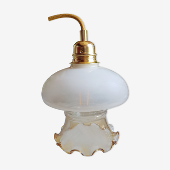 Suspension lampe baladeuse globe vintage