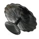 Mid-century modern cake stand, black glass, Ząbkowice, Poland, 1970s