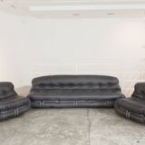 Soriana Set : Sofa and 2 Sofa Chairs by Afra and Tobia Scarpa for Cassina