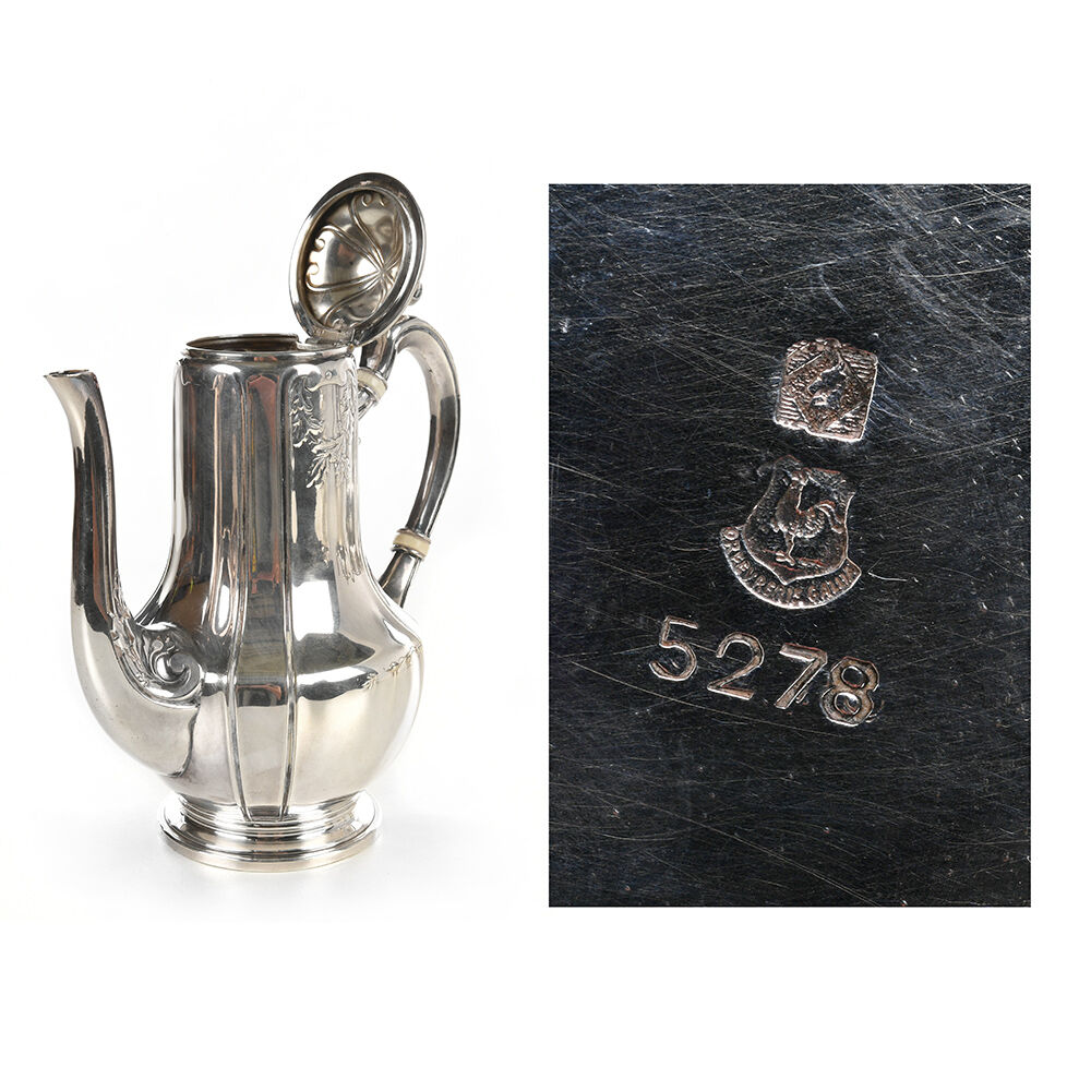 Silver metal tea set