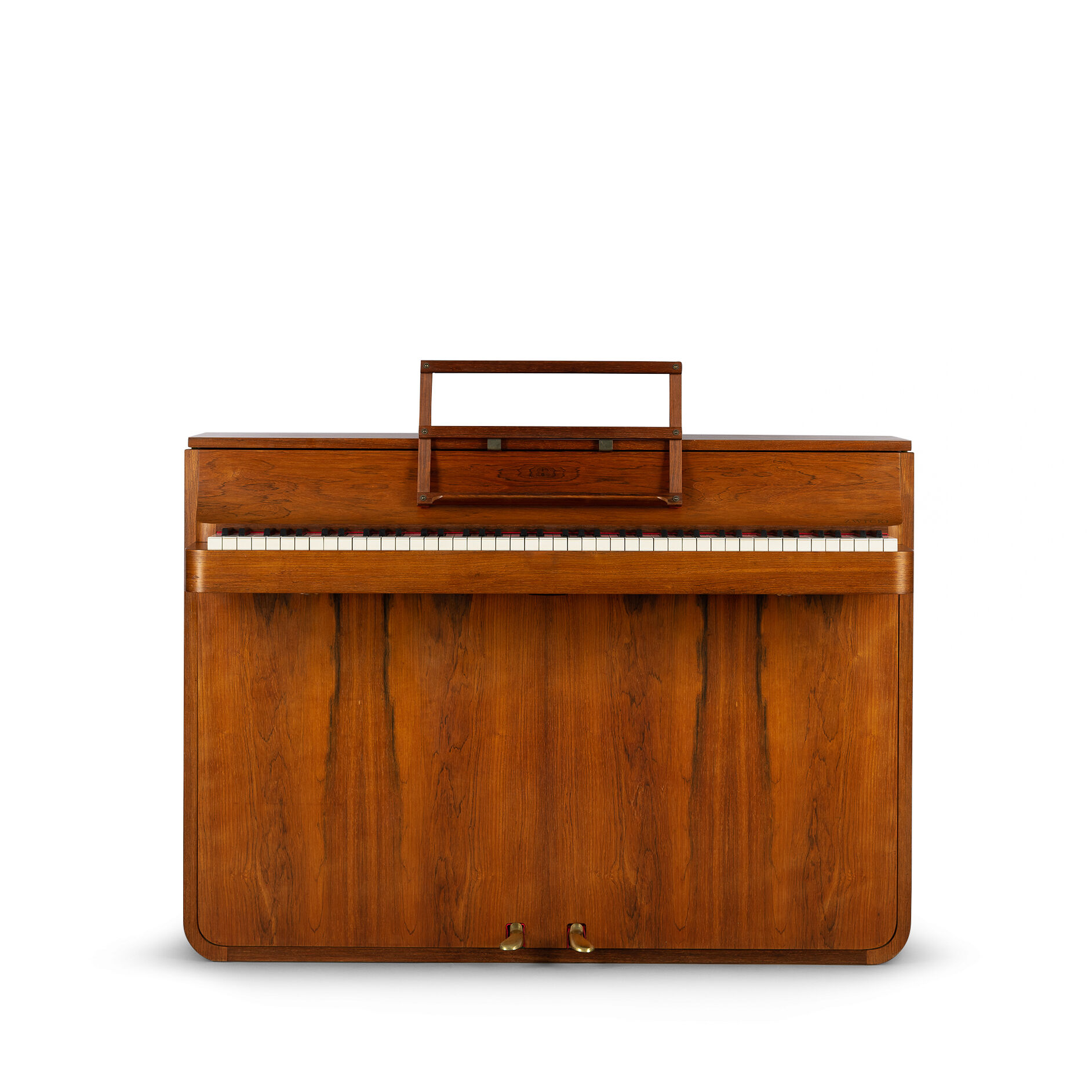 Danish mid-century modern hardwood pianette Bij Louis Zwicki, 1960s