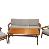 Salon scandinave en teck massif Sven Elekaer
